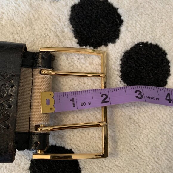 Wide Statement Brown Braided Leather Canvas Boho Chic 70s Hippie Corset Belt - Picture 12 of 13